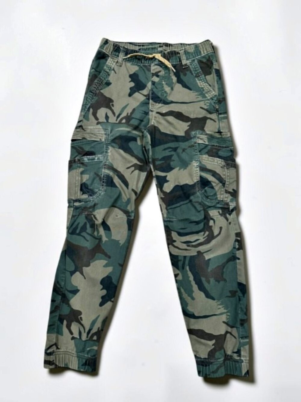 Wrangler Boys Camouflage Gamer Cargo Jogger Pants Green Slim Fit Size 12 Slim